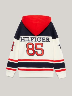 Sudadera con capucha Tommy Hilfiger color crema/escarlata San