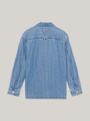 denim jeanshemd mit pattentaschen für jungen - tommy hilfiger
