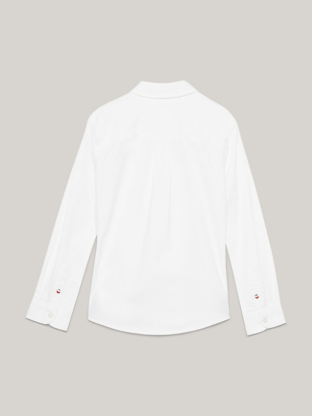 white koszula essential typu oxford o regularnym kroju dla boys - tommy hilfiger
