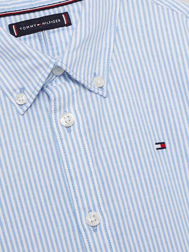 blue koszula essential flex o regularnym kroju dla boys - tommy hilfiger