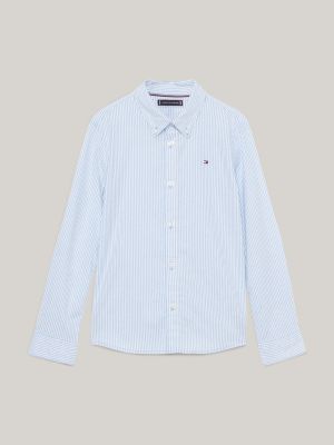 TH Flex Essential Ithaca Stripe Shirt Blue Tommy Hilfiger