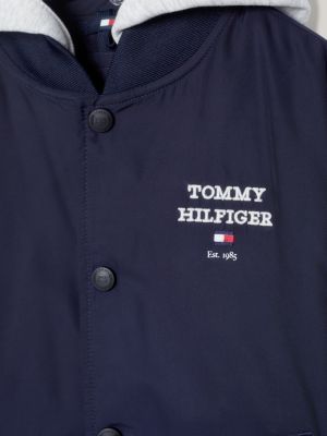 Two tone hooded store bomber tommy hilfiger