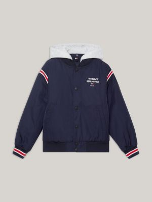 Tommy hilfiger two tone hooded clearance bomber