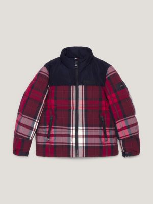 Check New York Puffer Jacket, RED