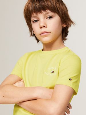 Crew Neck Logo TShirt Yellow Tommy Hilfiger
