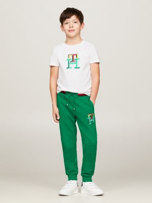 white th monogram t-shirt mit stickerei für jungen - tommy hilfiger