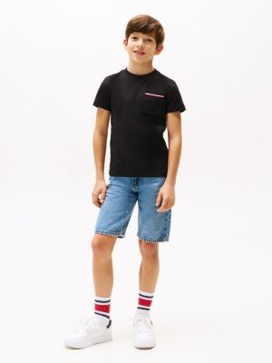 black patch pocket t-shirt for boys tommy hilfiger