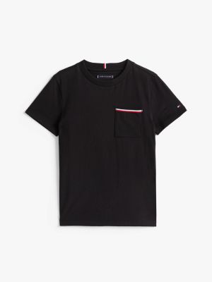 black patch pocket t-shirt for boys tommy hilfiger