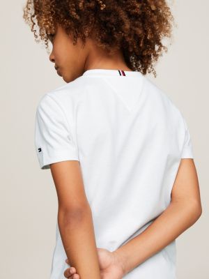 white patch pocket t-shirt for boys tommy hilfiger