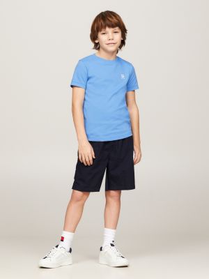 blue th monogram piqué-t-shirt für jungen - tommy hilfiger