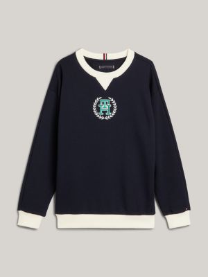 TH Monogram Embroidery Sweatshirt | Blue | Tommy Hilfiger