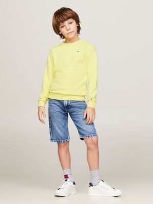 Yellow tommy shop jeans crew neck