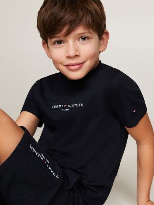 Essential Logo T Shirt and Shorts Set Blue Tommy Hilfiger