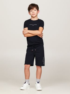 Essential set van T shirt en short met logo Blauw Tommy Hilfiger