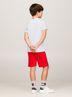 Essential Logo T Shirt and Shorts Set Red Tommy Hilfiger