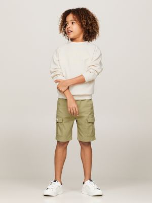 brown hilfiger monotype regular fit logo-sweatshirt für jungen - tommy hilfiger