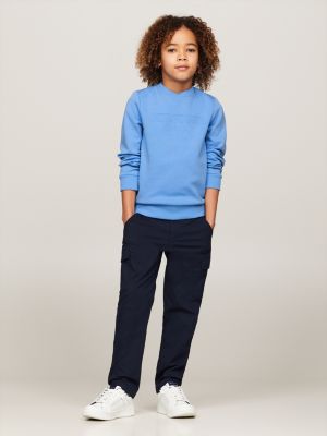 blue hilfiger monotype sweatshirt mit logo für jungen - tommy hilfiger