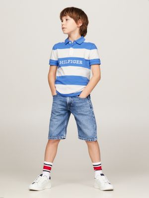 blue hilfiger monotype regular fit poloshirt für jungen - tommy hilfiger