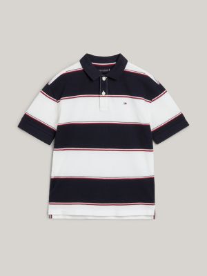 Polo Tommy Hilfiger Masculina Regular Global Stripe Shoulder