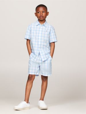Regular fit overhemd met korte mouwen Wit Tommy Hilfiger