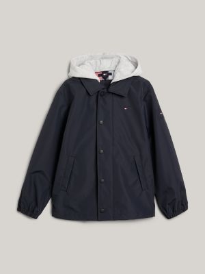 Hilfiger Monotype Hooded Jacket | Blue | Tommy Hilfiger