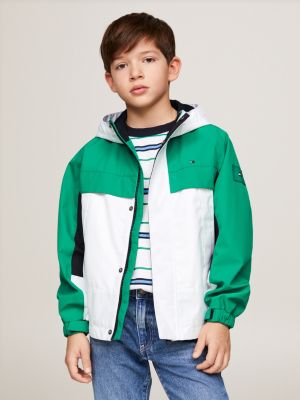 Chaqueta Acolchada Con Hoodie Niño Rojo Tommy Hilfiger