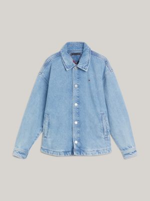 Mid Wash Relaxed Fit Denim Overshirt | Blue | Tommy Hilfiger