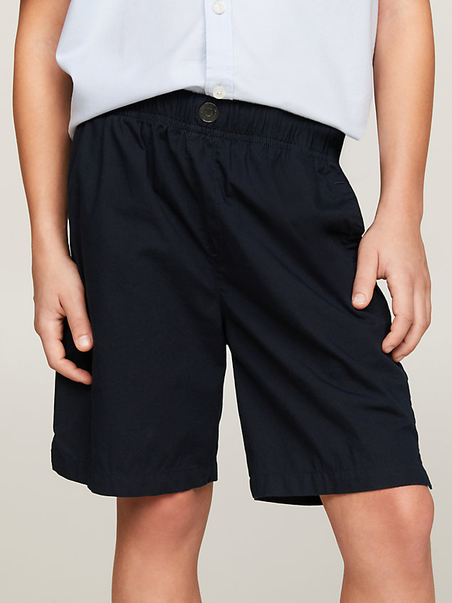 blue hilfiger monotype pull-on relaxed shorts for boys tommy hilfiger