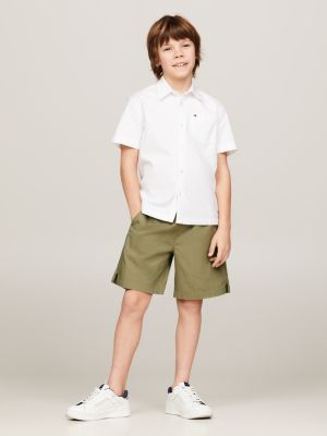 green hilfiger monotype relaxed fit pull-on shorts für jungen - tommy hilfiger