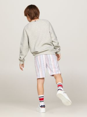 felpa hilfiger monotype archive con logo grigio da bambini tommy hilfiger