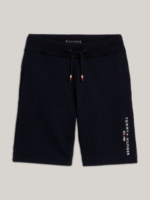 shorts sportivi essential con lacci in vita blu da bambini tommy hilfiger