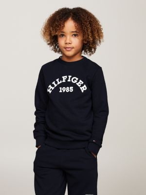 blue hilfiger monotype 1985 collection sweatshirt für jungen - tommy hilfiger
