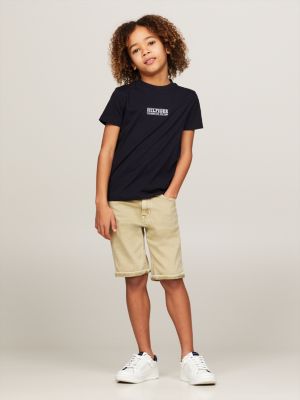 blue hilfiger monotype t-shirt für jungen - tommy hilfiger