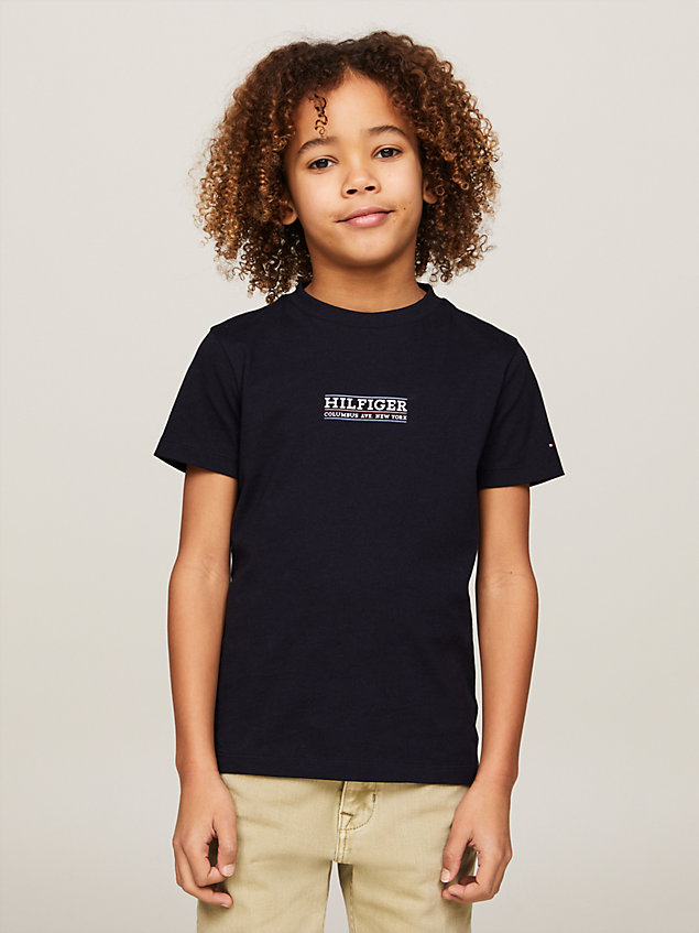 blue hilfiger monotype t-shirt für jungen - tommy hilfiger