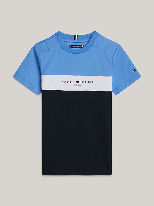 blue adaptive essential t-shirt für jungen - tommy hilfiger
