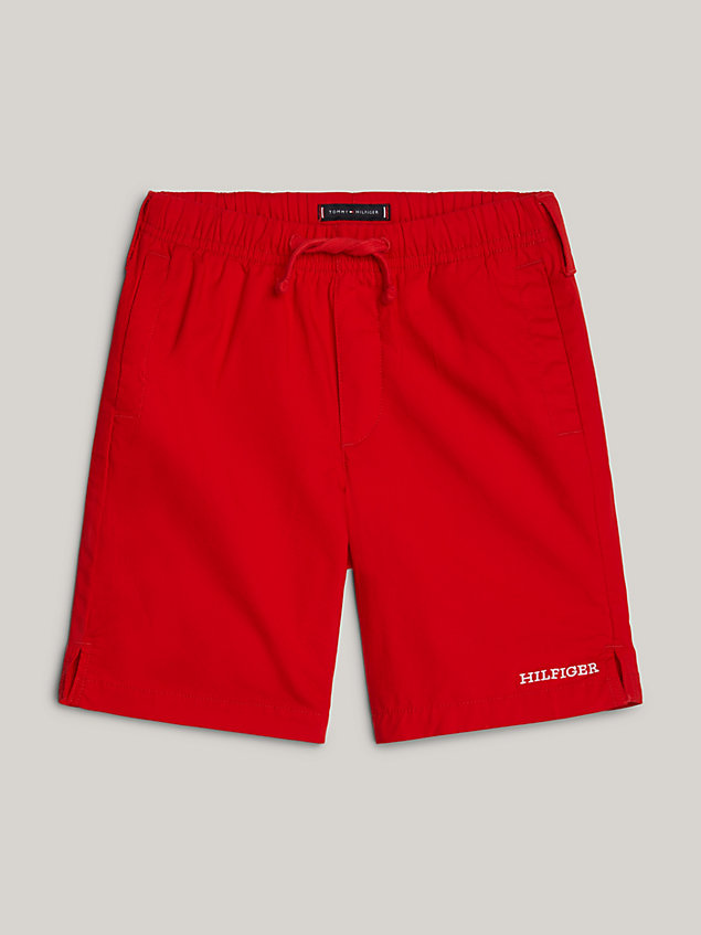 red adaptive hilfiger monotype sweat shorts for boys tommy hilfiger