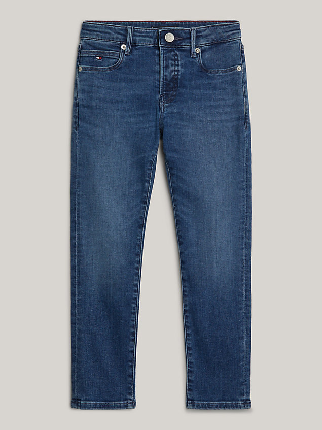 jeans modern adaptive straight fit denim da bambini tommy hilfiger