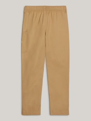 khaki adaptive relaxed fit hose im skater-stil für jungen - tommy hilfiger