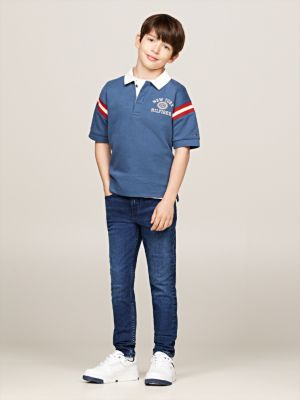 blue scanton y slim faded jeans for boys tommy hilfiger