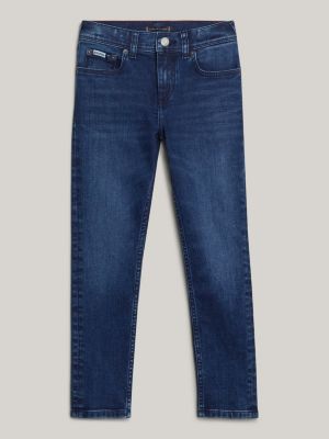 blue scanton y slim faded jeans for boys tommy hilfiger