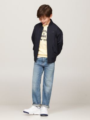 blue baggy vintage wash jeans for boys tommy hilfiger