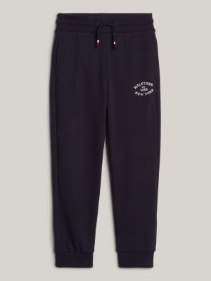 blau hilfiger monotype jogginghose mit flock-logo für jungen - tommy hilfiger