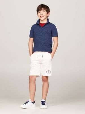 blue hilfiger monotype mélange regular fit polo for boys tommy hilfiger