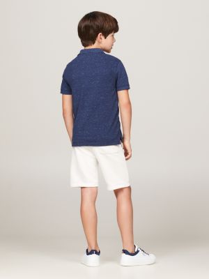 blue hilfiger monotype mélange regular fit polo for boys tommy hilfiger