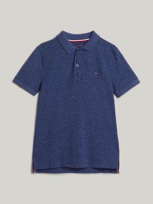 Hilfiger Monotype Mélange Regular Fit Polo | Blue | Tommy Hilfiger