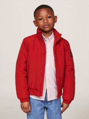 giubbino imbottito essential con zip red da bambini tommy hilfiger