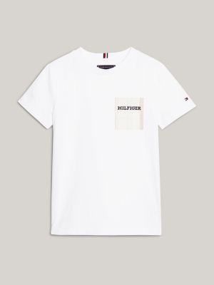 Check Pocket Logo T-Shirt | White | Tommy Hilfiger