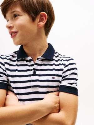 multi polo-shirt mit kontrast-besatz für jungen - tommy hilfiger