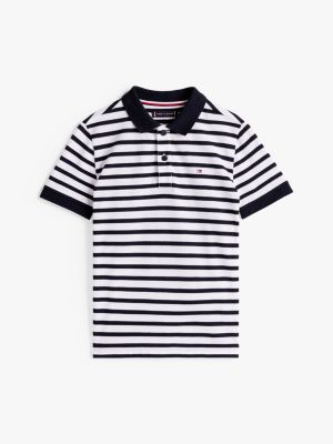 multi flag embroidery regular fit polo shirt for boys tommy hilfiger