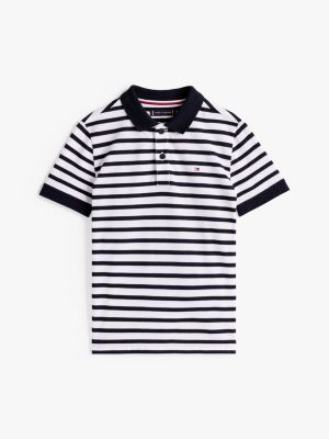 multi polo-shirt mit kontrast-besatz für jungen - tommy hilfiger